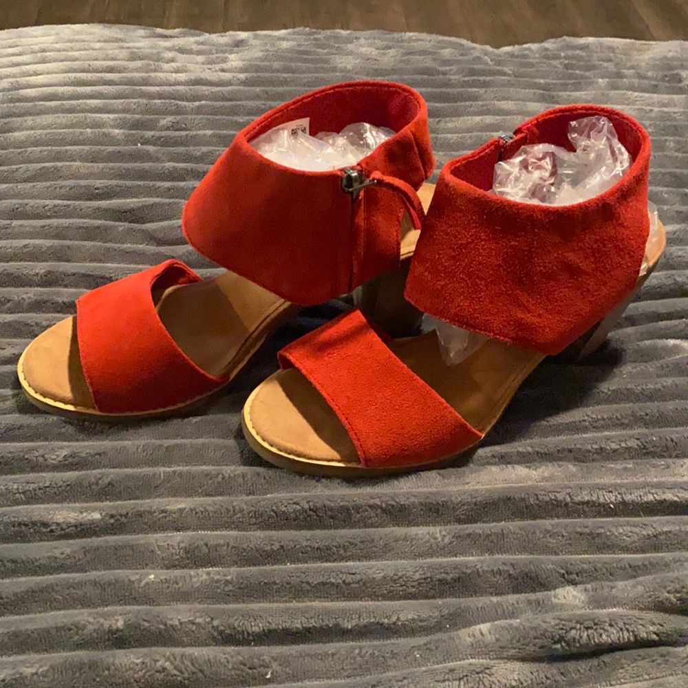 Red Suede Tom heels